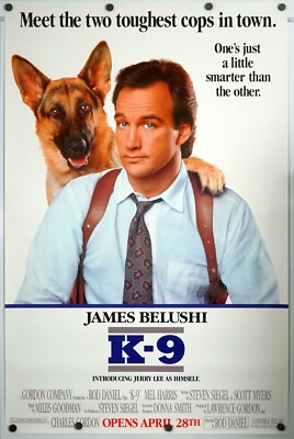 K-9 original movie poster - 30''x45'' 1988 ROLLED James Belushi Half Subway