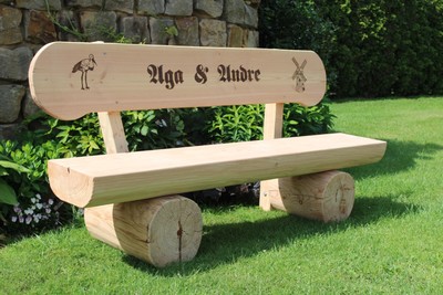 Rentner Geschenk. Gartenbank mit Gravur (Olga & Mihael) .Geschenk. eBay