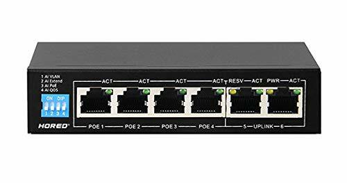 Hored AI106G - Smart Switch Gigabit Poe a 6 Porte, 4 Porte Poe, 802.3af, (m6t)