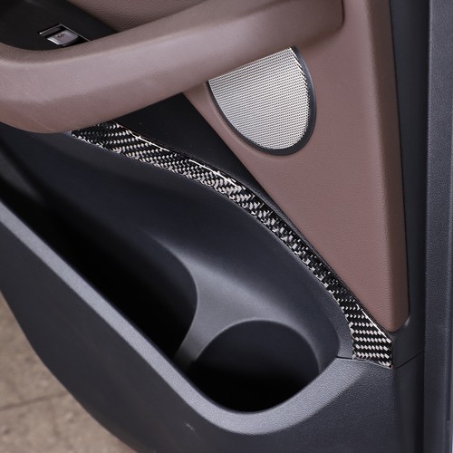 4 PIEZAS Portavasos de fibra de carbono Puerta Decoración Pegatina Borde Decoración Para BMW X3 2018-2022 - Imagen 4 de 11