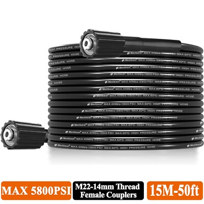 #ad #ad High Pressure Washer Hose 15M 50ft 5800PSI M22 14mm Power Washer Extension Cable $23.99