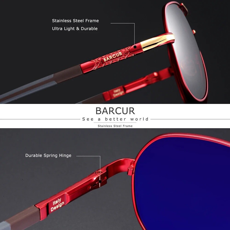 BARCUR Polarized Sunglasses for Men - Stylish UV400 Protection