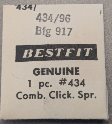 NOS BFG/BAUMGARTNER Cal. 917 Combo Click Spring - Bestfit Part# 434 / 96