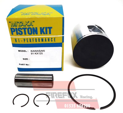 Kawasaki KX125 KX 1991 56mm Bore Mitaka Top End Rebuild Kit Inc