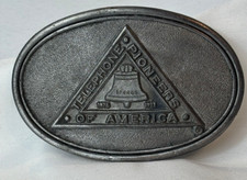 Vtg Telephone Pioneers of America Belt Buckle 1878-1911 174465 Liberty Bell