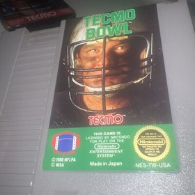 Tecmo Bowl NES Nintendo Complete CIB Authentic Nice Label NFL Official Licensed