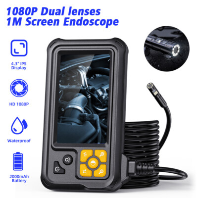 1M/3.3FT Industrial Endoscope Camera 1080P HD 4.3'' Borescope Inspection Camera