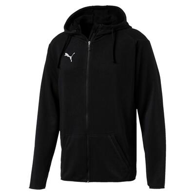 PUMA Herren LIGA Casual Hoody Jacket Jacke, Puma Black-Puma White, XXL