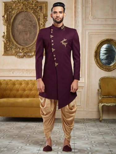Long Coat Sherwani Suit Jacket Wedding 
