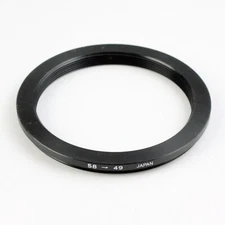 Unbranded 58-49mm Step-Down Adapter Ring New Old Stock