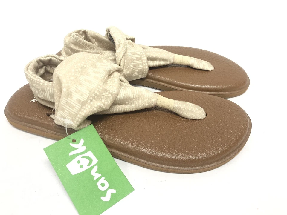 Sandalia chanclas Sanuk Yoga Sling 2 estampados 1019795 rayas naturales Shibori para mujer Foto 3 de 4