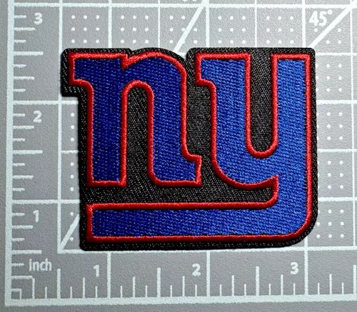 (2) Parche de hierro/coser de los New York Giants 100 aniversario + logotipo bordado de 4 pulgadas - Imagen 4 de 5