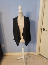 Bar III Size Xsmall Sweater Womens Black Open Front 