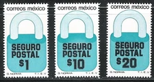 lma16 etiangui Lot Mexico Exporta MNH paper 6, Sc# G26,G28,G28A Mc# 36,39,40