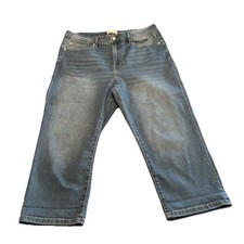 Women's 14 Nicole Miller New York SOHO High Rise Crop Blue Jean 5 Pocket