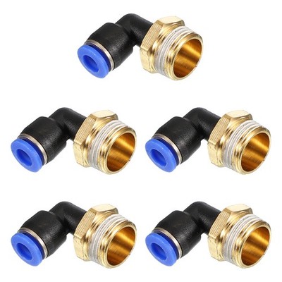 6mm Schlauch x 3/8'' PT Gewinde 90° Push-Fitting für 5er Pack