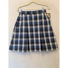 Dennis Uniform Morris Plaid Stitched Down Kick Pleat Skirt Junior Size J3