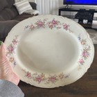 Vintage Homer Laughlin Platter (HLCR1334), Yellow, Pink, Blue Floral Pattern — photo 2