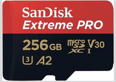 256GB SanDisk Extreme PRO microSDXC UHS-I Card + Adapter | 200MB/s | V30 A2 | 4K