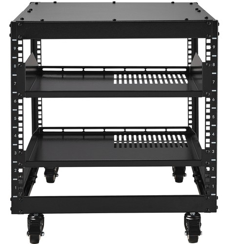 9U 4 Post Open Frame Server Rack Network Enclosure 23''-40'' Adjustable - Picture 11 of 12