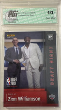 Zion Williamson 2019 Panini Instant Draft Night RC #DN-ZW /17281 PGI 10 Gem Mint