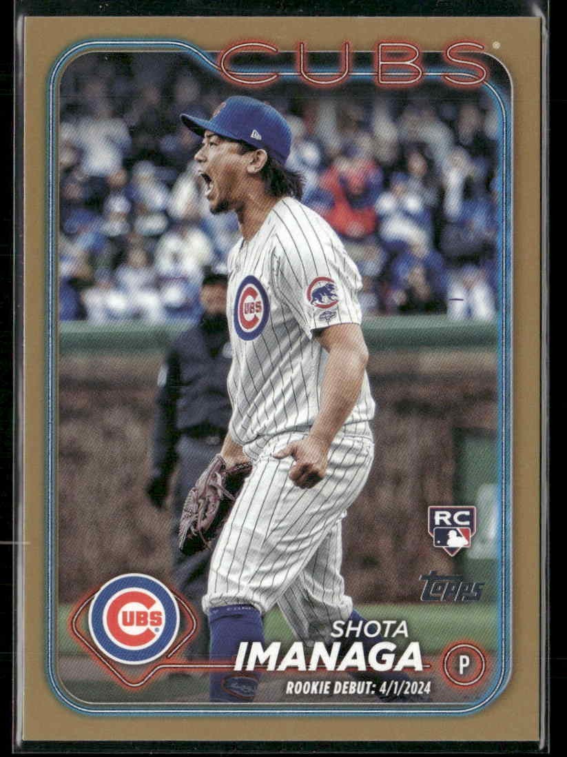2024 Topps Update Series SHOTA IMANAGA #US281 Gold Rookie Debut #’d/2024 Cubs