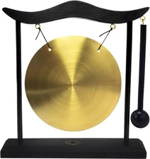 Elegant Feng Shui Brass Gong + Free Red String Bracelet - Meditation Essential