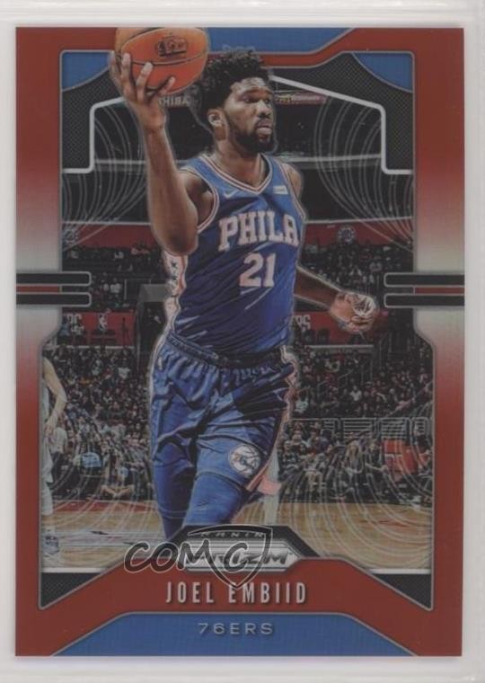2019-20 Panini Prizm Red Prizm /299 Joel Embiid #199 te6