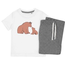 'Bear and Cub' Kids Nightwear / Pyjama Set (KP053016)