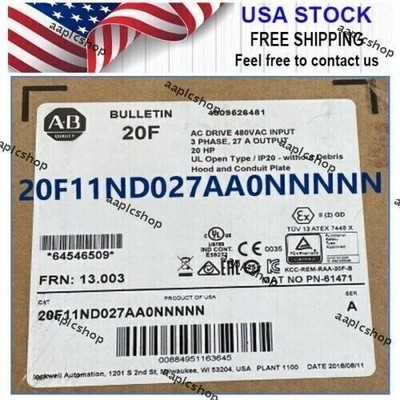 New NEW PLC 20F11ND027AA0NNNNN SER A 20HP PowerFlex 753 VFD AC DRIVE