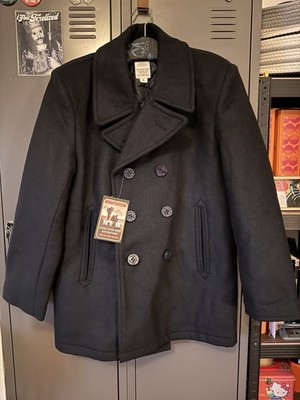 Donkey Jacket Jacke US Peacoat Caban Mantel schwarz S Mod Northern Soul Punk