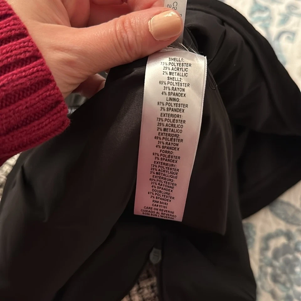 Calvin Klein falda tweed blanco y negro Foto 4 de 4