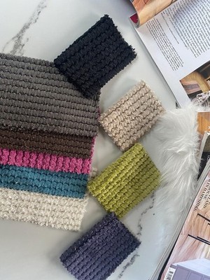Flauschige Cord Polsterstoffe Uni Plüsch Struktur Qualität strapazierfähiges Material