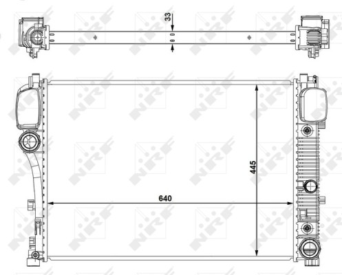 NRF-OE 53839 Radiator, engine cooling for MERCEDES-BENZ