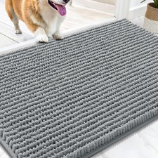 Dog Door Mat for Paws 30x20, Ultra Absorbent Chenille Mud Doormat, NonSlip Wa...