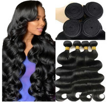 12A Brazilian Human Hair Bundles 16 18 20 22 Inch Body Wave Natural Black