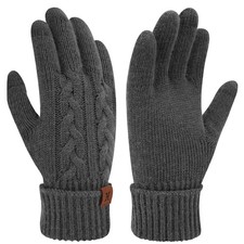 Womens Winter Gloves Touchscreen Knit Gloves Elastic Cuff Warm Gloves for Wom...