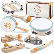 Toddlers Musical Instruments-Baby Montessori Wooden Musical Toys for Toddlers...