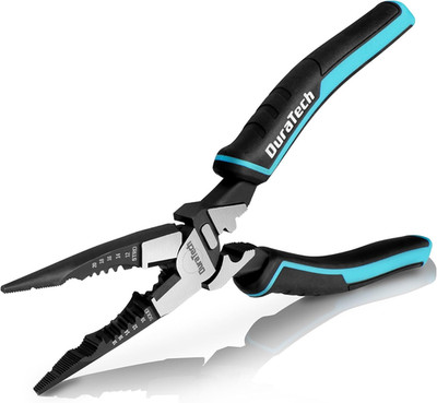 6-In-1 Needle Nose Pliers, 8.5'' Multipurpose Long Nose Pliers with Wire Stripper