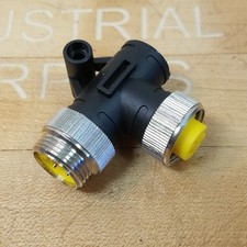 Turck RSM 40-WKM 50/BL67/CS30040, 4 Pin Male, 5 Pin Female Connector - USED