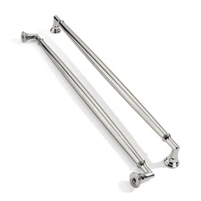 2 Pack 10 Inch Hole Center Polished Nickel Cabinet pulls Solid Heavy Duty Cab...
