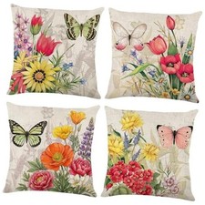 Throw Pillow Covers 18x18 Set of 4 Decorative 18" x 18" Pack of 4 Color a