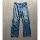 Vintage Jeans 32x32 Blue 1970s Workwear Denim Patchwork Distressed USA