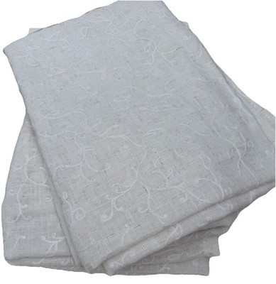 4 Lauren Ralph Lauren FALLBROOK Curtain Panels 54x84 Embroidered Linen
