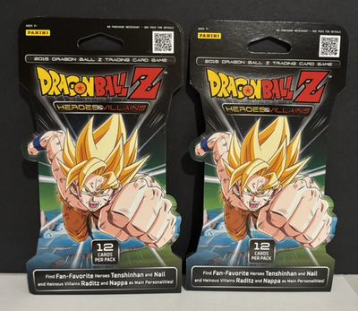 Dragon Ball Z Heroes and Villains 1 Booster Pack Panini Sealed set