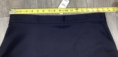 Brooks Brothers Mini Skirt Womens 14 Navy Pencil Embroidered Career Preppy Lined - Picture 5 of 12