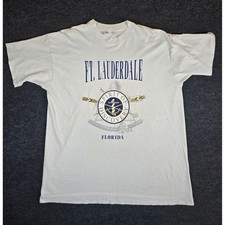 Vtg Ft Lauderdale Florida Spirit of Discovery Tee Men's USA Made Size XL