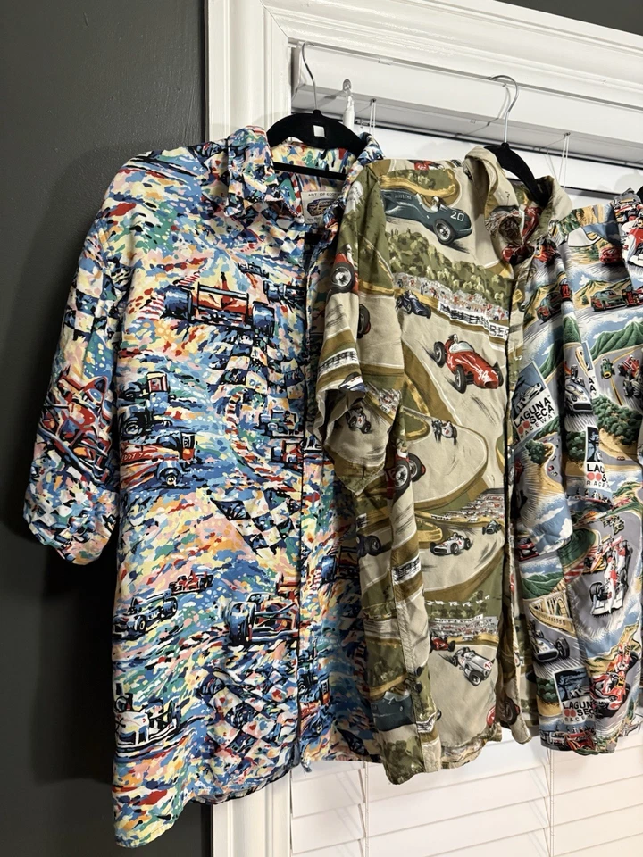 Лот (4) Reyn Spooner гавайские рубашки - размер средний - винтажный - Eddy Y - автомобили - Изображение 2 из 4