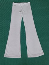 Damen Jogginghose Zara TRF Gr. M Schlaghose weiß mit weitem Bein, Kordel, weich