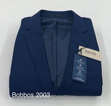 Kenneth Cole Reaction Men's Techni-Cole Suit Separate Suit Jacket, Blue, 44 Reg
